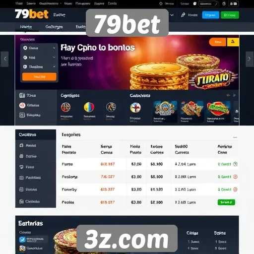 Análise da interface do usuário no site 79bet